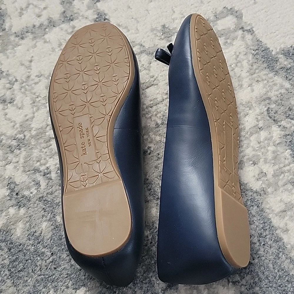 kate spade navy bow ballet flats - Picture 5 of 8